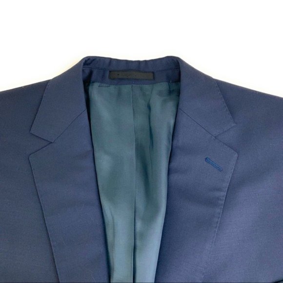 Paul Betenly Navy Blue 2 Button Blazer - Picture 2 of 5